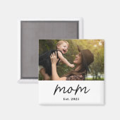 Mom Established Photo Gift Magnet (Recto/Verso)