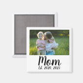 Mom Established Photo Gift Magnet Magneet (Voorkant / Achterkant)