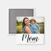 Mom Established Photo Gift Magnet Magneet (Voorkant / Achterkant)