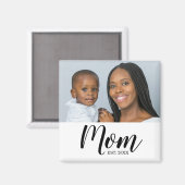 Mom Established Photo Gift Magnet Magneet (Voorkant / Achterkant)