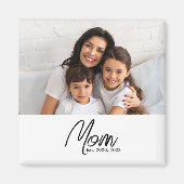 Mom Established Photo Gift Magnet Magneet (Voorkant)