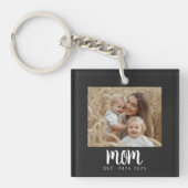 Mom Established Photo Gift Magnet Sleutelhanger (Voorkant)
