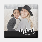 Mom Established Photo Mother's Day Gift Magneet (Voorkant)