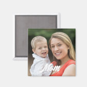 Mom Established Photo Mother's Day Magneet (Voorkant / Achterkant)