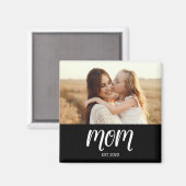 Mom Established Photo Mother's Day Magnet (Recto/Verso)