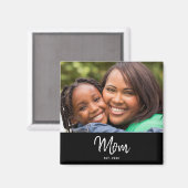 Mom Established Photo Mother's Day Magnet (Recto/Verso)