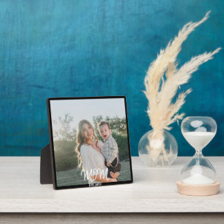 Mom Established, Photo, Script, Photo Plaque Fotoplaat