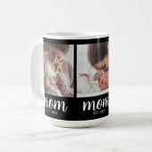 Mom Established Script Black 3 Photo Coffe Coffee Koffiemok (Voorkant links)