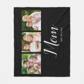 Mom Established Script Black 3 Photo  Fleece Deken (Voorkant)