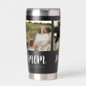 Mom Established Script Black 3 Photo Geïsoleerde Drinkbeker (Voorkant)