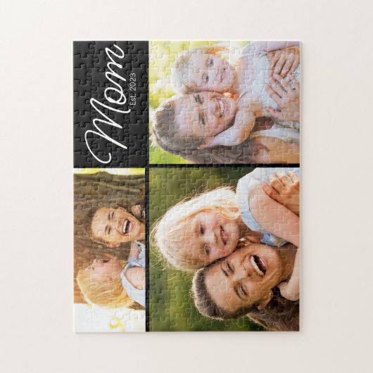 Mom Established Script Black 3 Photo Legpuzzel (Verticaal)