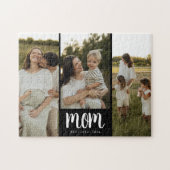 Mom Established Script Black 3 Photo Legpuzzel (Horizontaal)