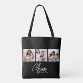 Mom Established Script Black 3 Photo Tote Bag (Dos)