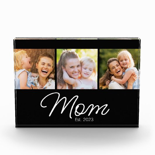 Mom Established Script Black 3 Picture Fotoblokken (Voorkant)