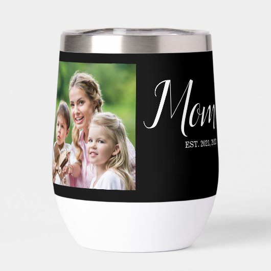 Mom Established Script Black Photo  (Arrière)