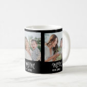 Mom Established, White Script, 3-Photo Coffee Mug (Devant droit)