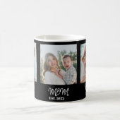 Mom Established, White Script, 3-Photo Coffee Mug (Centre)