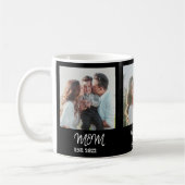 Mom Established, White Script, 3-Photo Coffee Mug (Gauche)