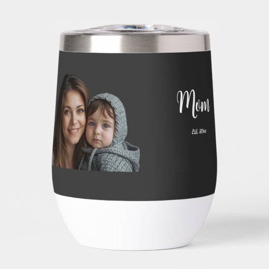 Mom Established Year Black Modern Script (Avant)