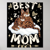 Mom Ever, Bengal Cat 2 Kittens, Mother's Day, Moth Poster (Voorkant)