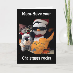 MOM-H0PE Y0UR CHRITMAS "R0CKS"-JOU ROCK FEESTDAGEN KAART