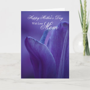 Mom / Happy Moederdag - Paarse Tulp Kaart