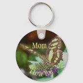 Mom I Love You Butterfly Sleutelhanger (Achterkant)