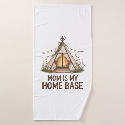 Mom Is My Home Base (Serviette de bain)
