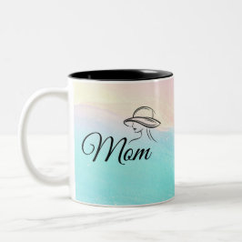 Mom is Mystery Mag Sass & Soul Mug Pastel Teal Tweekleurige Koffiemok