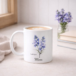 Mom July Birth Flower Larkspur Koffiemok