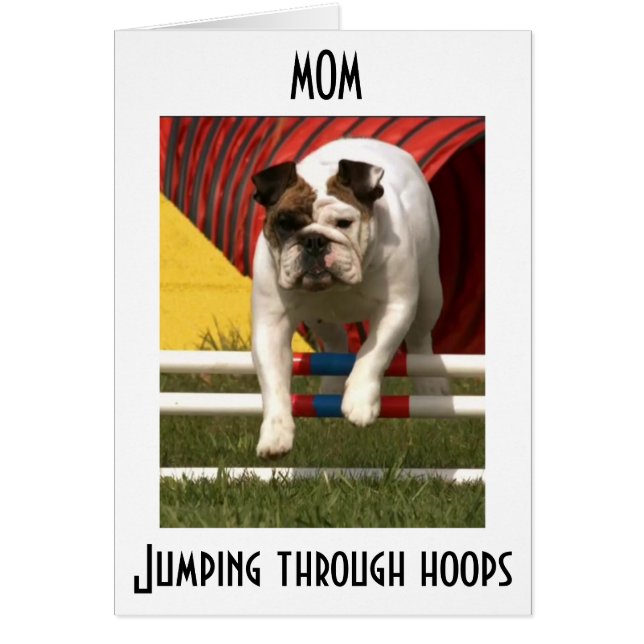 *MOM* JUMPING THRU HOOPS OM U TE WENSEN BIEDDAG (Voorkant)