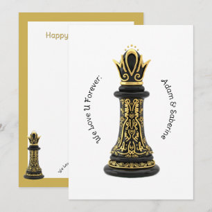MOM Koningin van mijn leven, Gouden Schrift Zwarte Feestdagenkaart