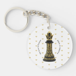 MOM Koningin van mijn leven, Gouden Schrift Zwarte Sleutelhanger