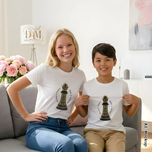 MOM Koningin van mijn leven, Gouden Schrift Zwarte T-shirt