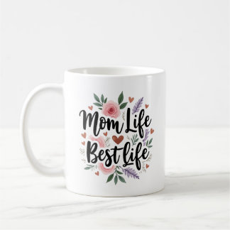 Mom Life Best Life Floral Koffiemok