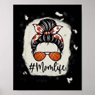 Mom Life Bysketbyll gebleekt door sketbyll moeder Poster