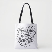 Mom Life Is The Best Life - Stijlvolle Canvas tas