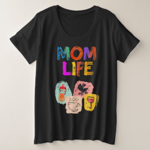 MOM LIFE Joy of Motherhood Plus Size Tee