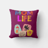 MOM LIFE Kussensloop – Vreugde van het Moederschap Kussen (Voorkant)