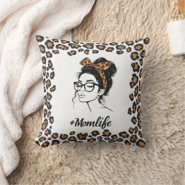 Mom Life Leopard Print Pillow Cover Kussen
