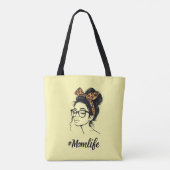  Mom Life Leopard Print Tote Bag (Achterkant)