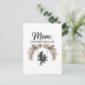 Mom Loved Beyond Words Aankondigingskaart (Staand voorkant)