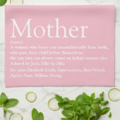 Mom Mother Definition Quote Pink Theedoek (Gevouwen)