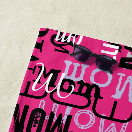 MOM MOTHER Moederdag Gift Beach Swimmelhanddoek Strandlaken (In situ)