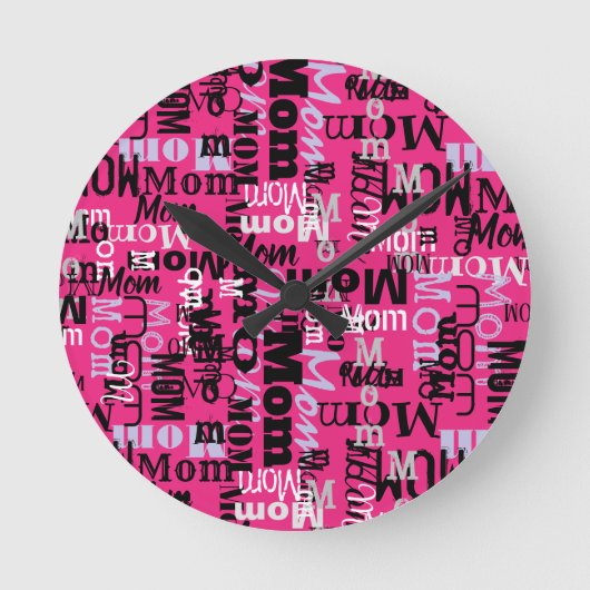 MOM MOTHER Moederdag Gift Kitchen Clock Ronde Klok (Voorkant)
