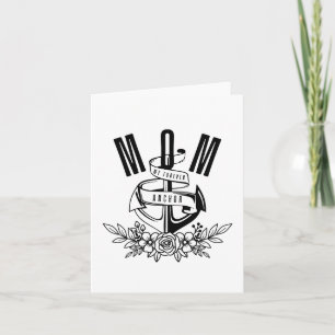 Mom, My Forever Anchor - Nautische Bloemen Moeder Kaart