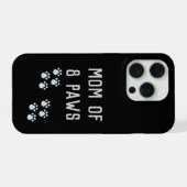 Mom of 8 paws iPhone hoesje (Achterkant horizontaal)