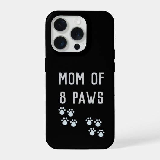 Mom of 8 paws iPhone hoesje (Achterkant)