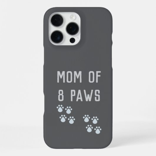 Mom of 8 paws iPhone hoesje (Achterkant)
