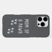 Mom of 8 paws iPhone hoesje (Achterkant horizontaal)